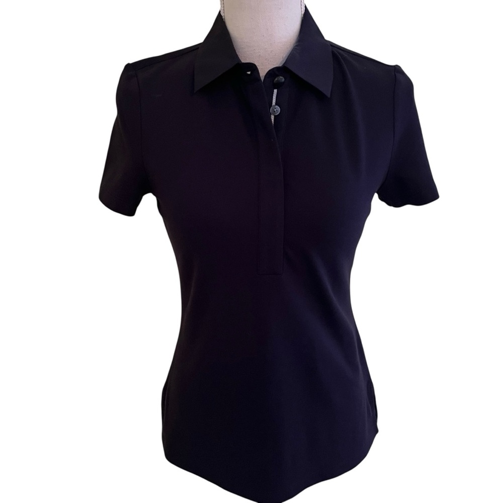 Tory Burch  Navy Blue Short Sleeve Polo Shirt XS